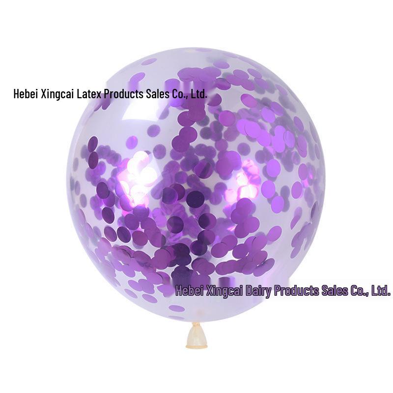12" Transparent Sequin Balloon with Confetti - Colored Balloon for Christmas Party Decor