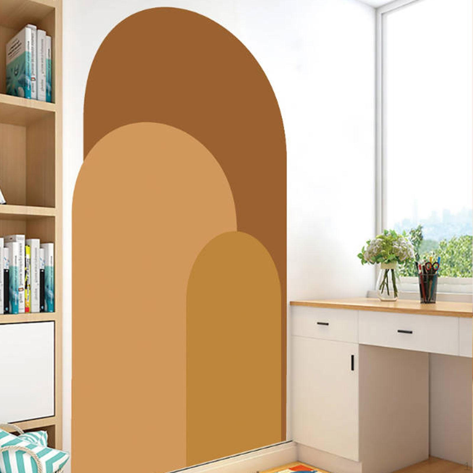 

Arch Sticker Boho Dining Room Interior Modern PVC Wallpaper помаранчевий