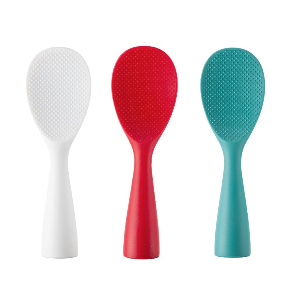

Heat-resistant Anti-Stick Rice Spoon Long Handle Rice Shovel Standing Rice Spoon Kitchen Gadgets білий