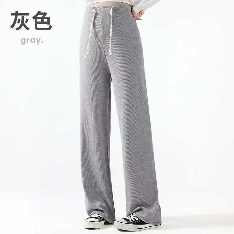 

Maternity pants spring and summer wear ice silk wide-leg pants new no support drape straight pants summer trousers XXL（150-180） светло-серый