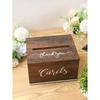 1Pc Rustic Wooden Wedding Card Box with Slot, Wedding Invitation Card Placement Box, Perfect for Reception, Gifts, and Money, Ideal for Baby Shower