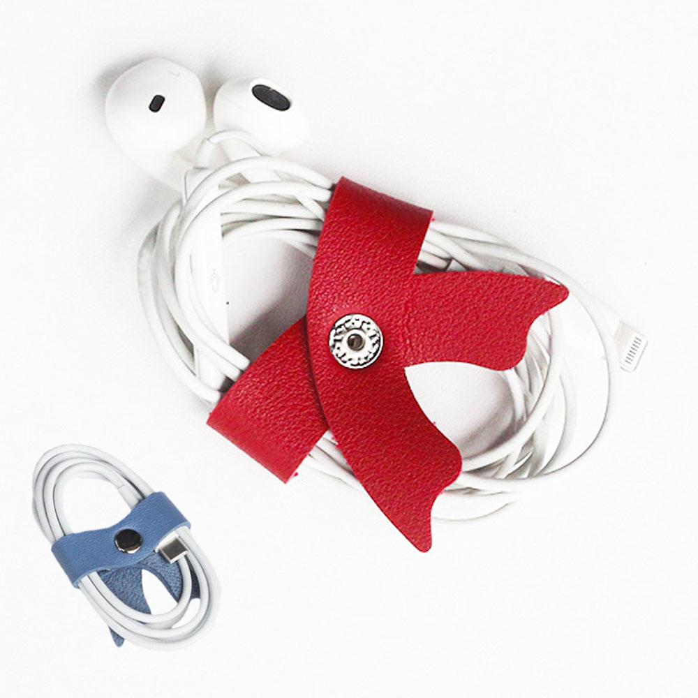 3/6/8PCS Cord Organizer, Leather Cable Management, Cable Straps, Earphone Winder, Storage Straps for Electronics