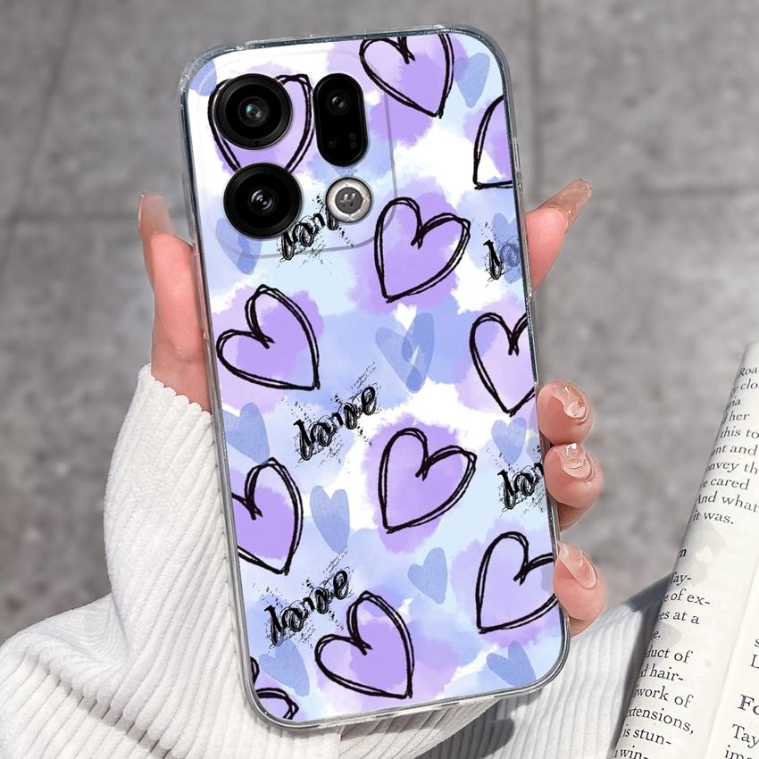 Suitable For Oppo Find X9 X7 X5 Pro X3 X2 Reno11 12 Pro Phone Cover Cute Panda Rabbit Pattern Transparent TPU Dustproof Protective Case For Oppo Shell