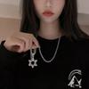 Nuevo Hip Hop seis suéter estrella cadena accesorios de ropa colgante de aleación fundida suéter cadena collar largo