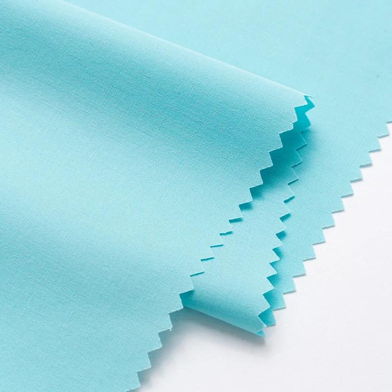 Plain Combed Cotton Fabric Poplin for Clothes Shirt Dresses Sewing High-grade Smooth Skirts Cloth Thin Anti-wrinkle