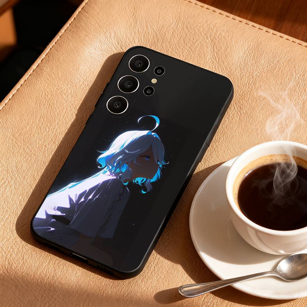 Genshin Impact Fennina Phone Case For Samsung S26,S25,24,23,22,30,21,10,9,Ultra,Plus,Lite,Black Soft Case