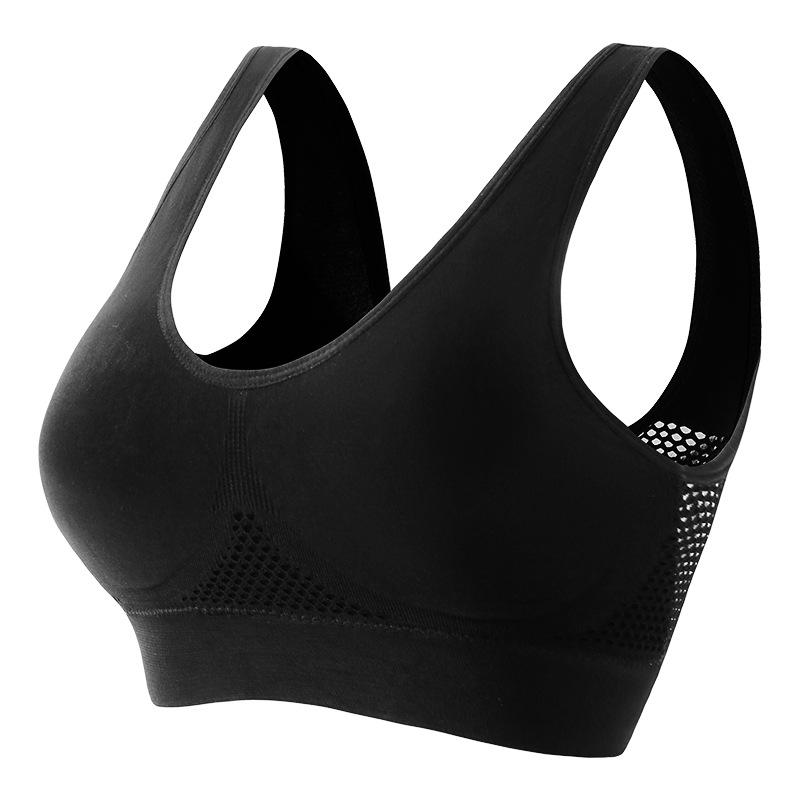 Breathable Wireless Sports Bra for Small Bust - Full Cup, Large Size, Ideal for Fitness, Running, and Yoga.