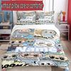 3pcs Duvet Cover Set (1*Duvet Cover + 2*Pillowcase, Without Core), Custom Name Labubu Pattern Bedding Set, Home Bedroom Decor Gift