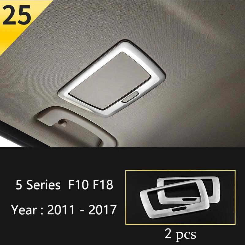 Matte Car Styling Interior Door Audio Stereo Speaker Sequ Decorative Cover Trim For BMW 5 Series F10 F11 F18 Auto Accessories