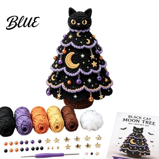 Jack O Lantern Crochet Material Halloween Tree Pack, DIY Yarn Craft Kit with Hooks And Step Beginner Friendly Tools by Guide, Creative Handmade