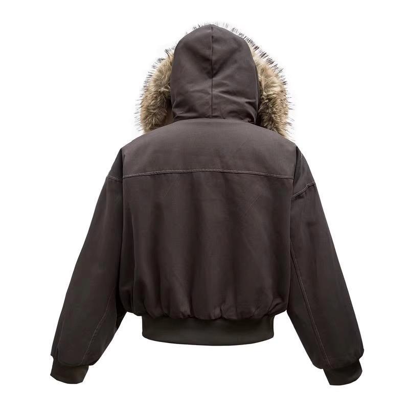 Koreanische Herren-Herbst/Winter-Jacke 2025 aus schwerer amerikanischer gewaschener Baumwolle mit Samtverdickung