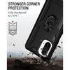 Protective Case - E.F.CONNECTION - Xiaomi Mi 11i - Soft Silicone - Support Ring - Black