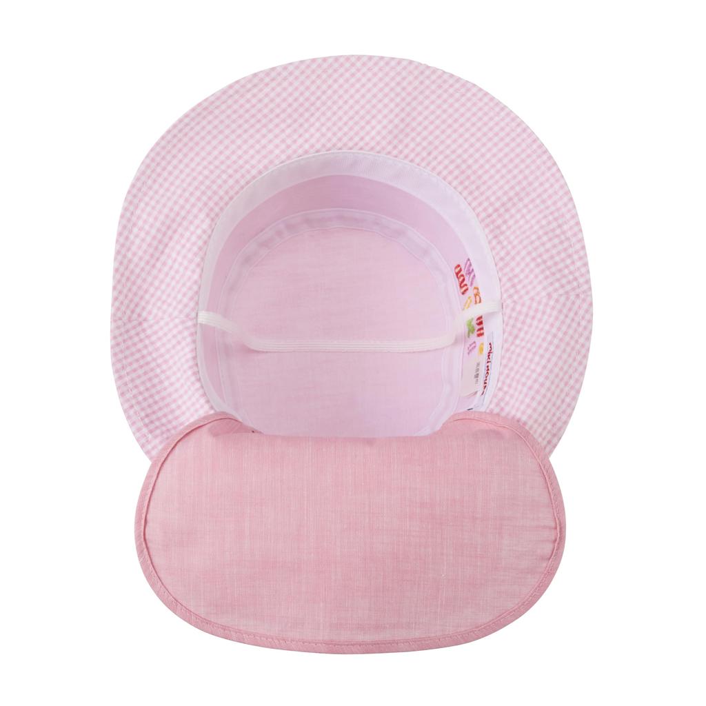 Hat UV protection with sunshade cover cotton with elastic for clothing SS Pink [MIKI HOUSE] 100% boys, girls, babies, kids, children's 12-9105-684