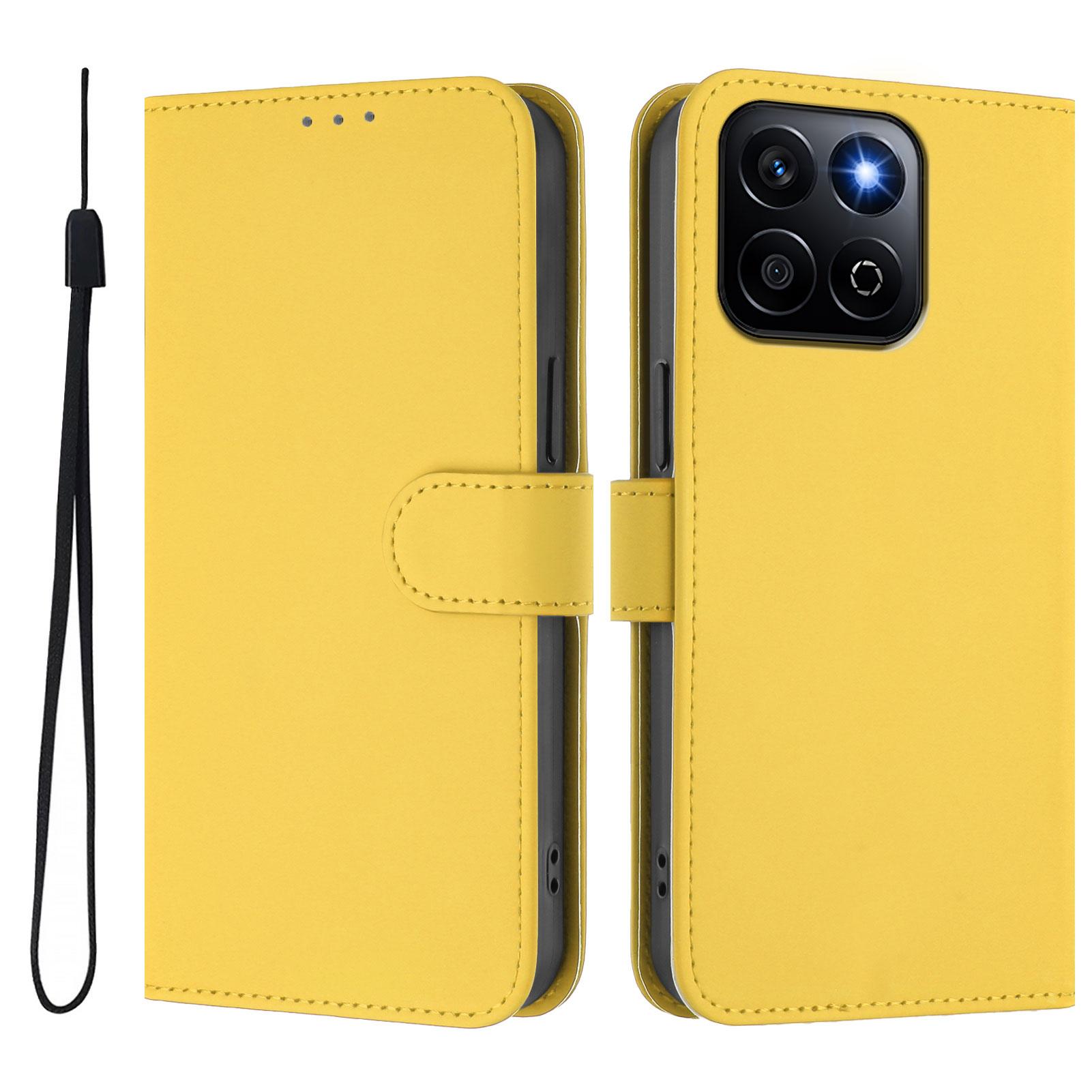 

For Honor X7c 4G/Honor 200 Smart 5G/Honor X7c 5G Case Solid Color Wallet Leather Phone Cover with Strap F