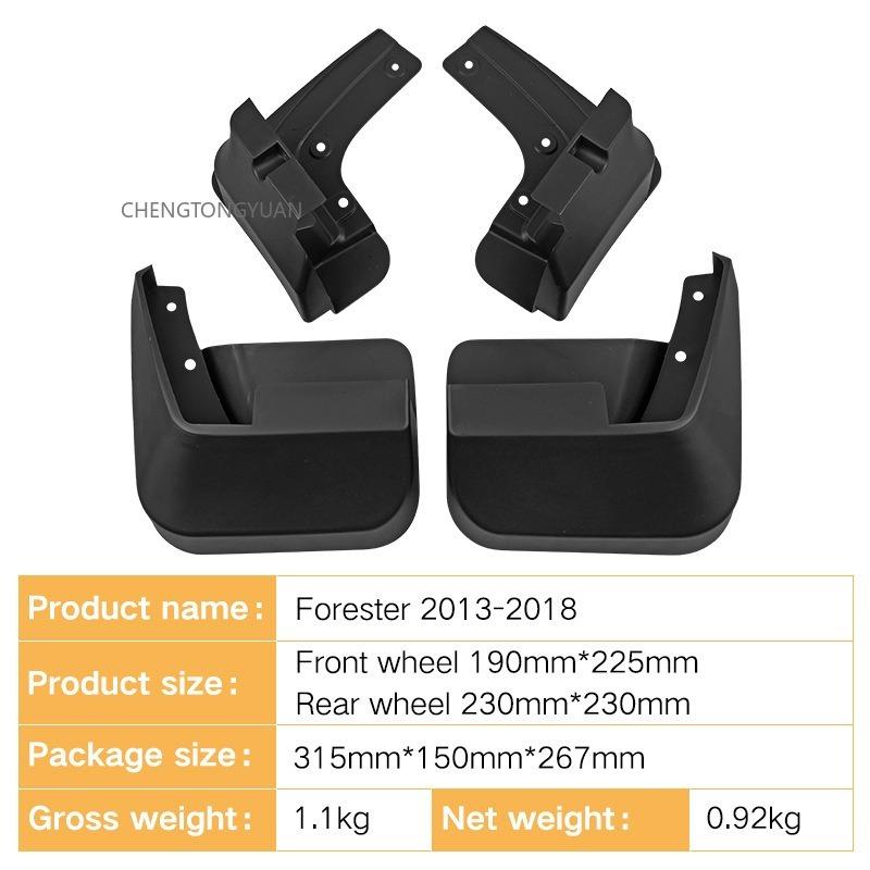 For Subaru Forester 2013-2018 Black TPE Mudguard Fender Flaps Anti-Splash Under Chassis Car Accessories