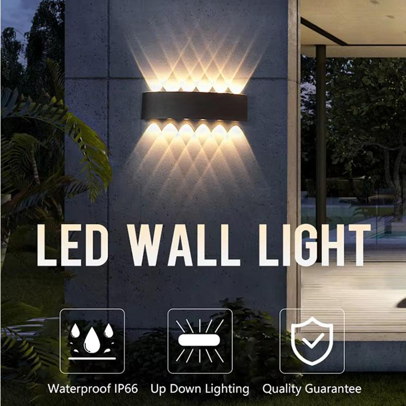 Modern up and Down Outdoor Lighting Wall Lamp Nordic Sconce Vintage Waterproof Wall Decor Indoor Led Wall Lights Exterior Porch