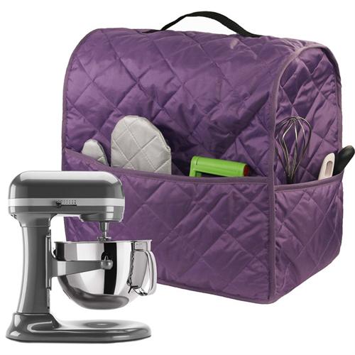 

Чохол для стаціонарного міксера KitchenAid з нахилом голови 4,5-5 кварт, пилозахисний чохол для блендера з кишенею для побутових гаджетів та аксесуарів фіолетовий