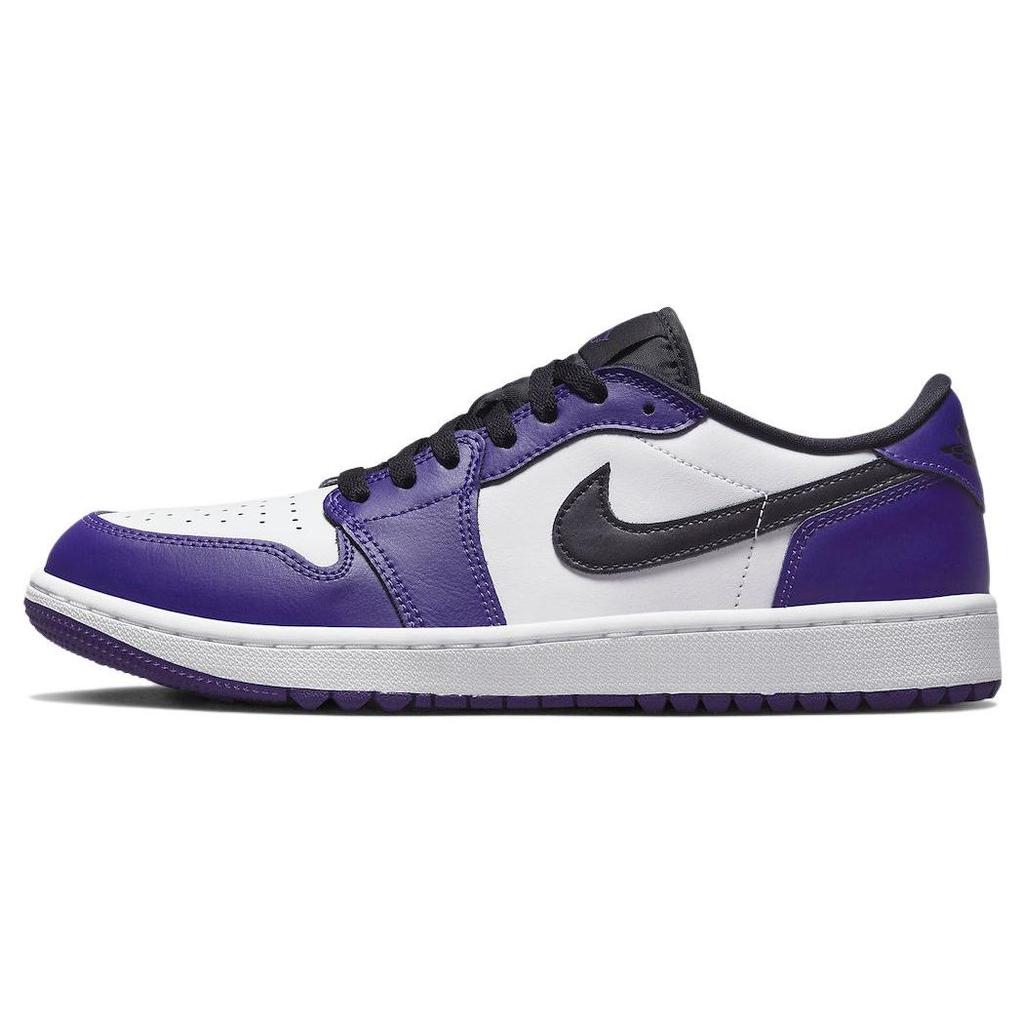Air Jordan 1 Low Golf Court Purple Unisex Sneakers White University-Red Black DD9315-105