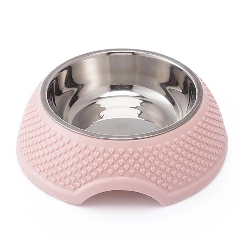 3D Stereoscopic Heart-Shaped Modern Durable Lightweight Dog Feeder Detachable Stand Full Surface Waterproof Pet Food Bowl PP 5L