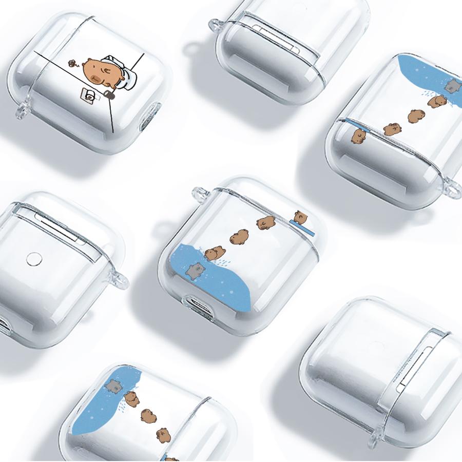 Case For Airpods Pro2 Pro3 2 4 1 3 Pro Clear Earphone Cases Cover Cartoon Guinea Pig