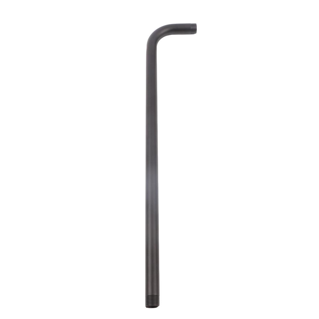 Shower Arm Stainless Steel Shower Head Extension Pipe Bathroom Shower Hardware Accessories Black 52cm
