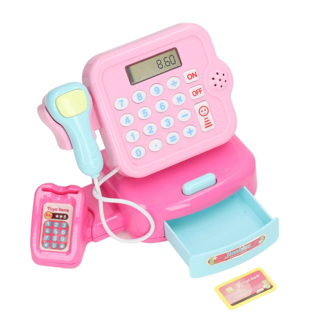 Cash Register Toy Educational Interactive Sound Light Electronic Kids Store Pretend Play Toy for