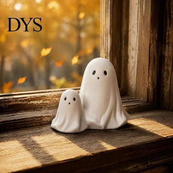 Decorative Seasonal Accents Halloween Ghost Gnome Figurines, Resin Tabletop Decoration, Cute Figurines Statue, Ornaments for Indoor Outdoor Home Party