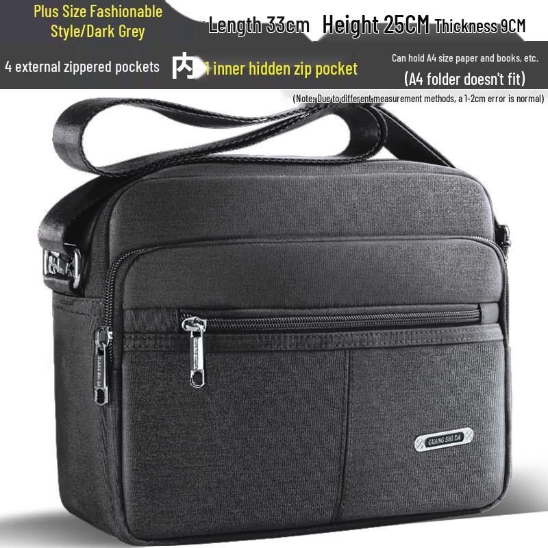 Trendy Men's Waterproof Oxford Crossbody Shoulder Bag
