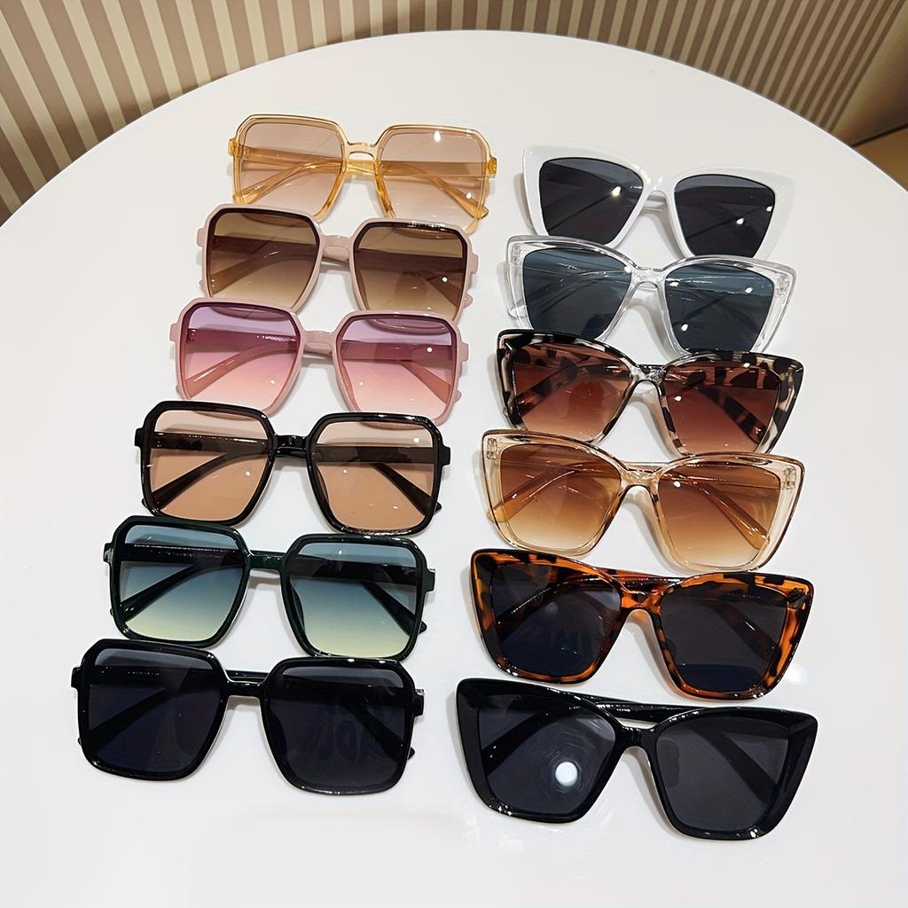 6/10/12/14Pcs Mixed Frame Multicolor Classic Color Glasses Set Cat Eye Glasses Fashion Simple Photo Party Glasses Unisex