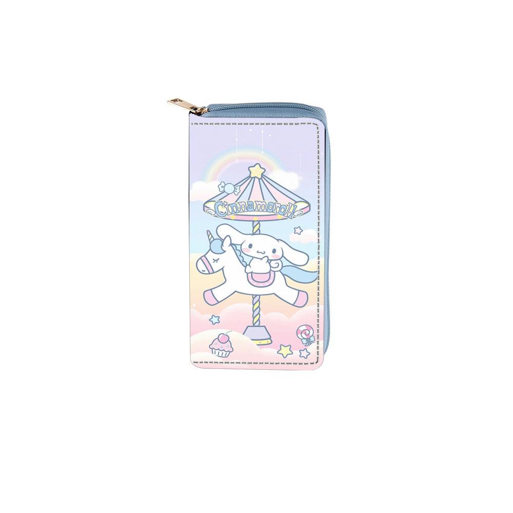 Yugui dog long zipper wallet clutch bag