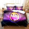 3D Print Hip Hop Smiley Bedding Set Boys Girl Twin Queen King Size Duvet Cover Pillowcase Bed Boys Adult Home Textiles
