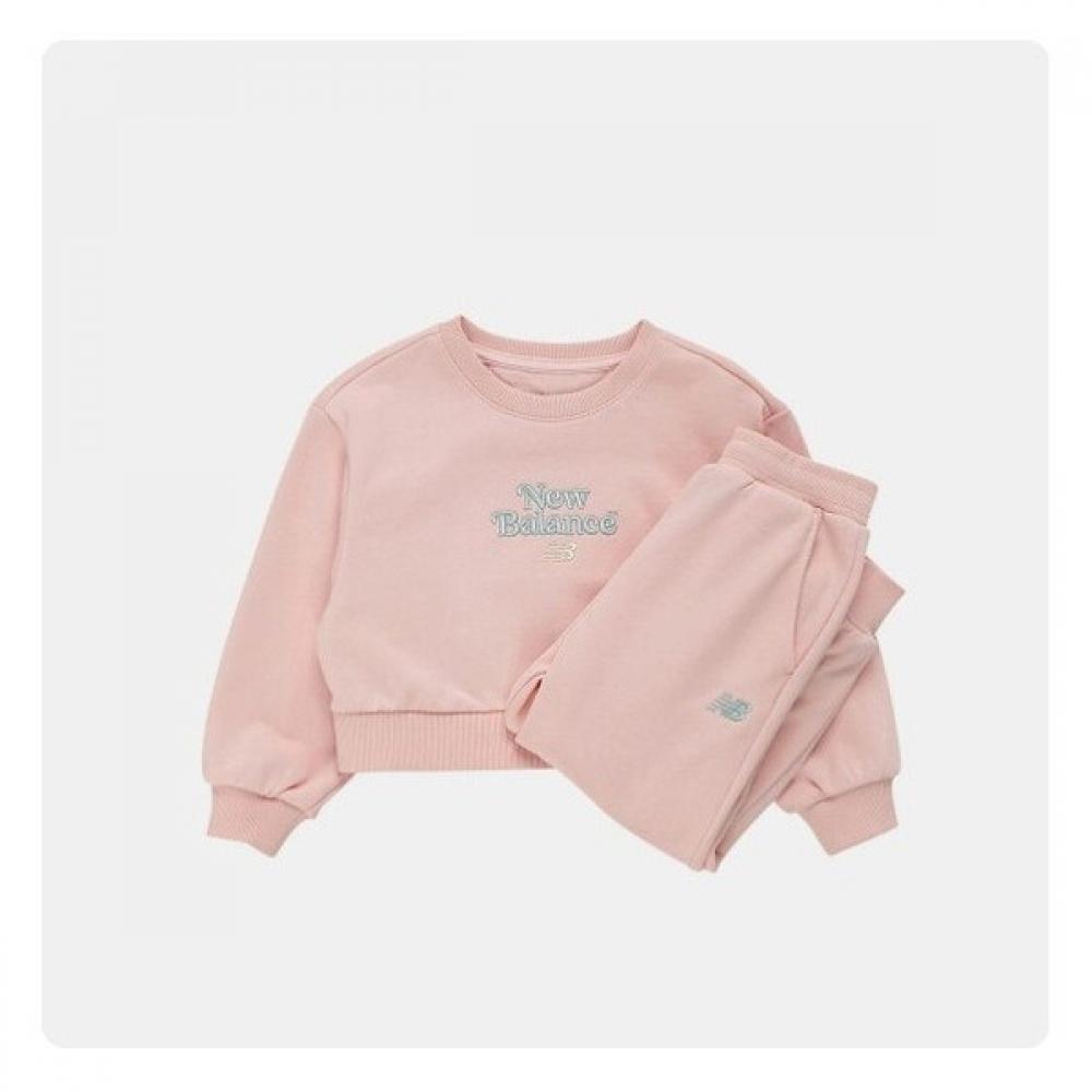 

New Balance Skies Nbgc Crop Sweat Pants Set Nk9ye1802g Coral (61)Coral/110