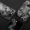 Lion Wild Animals Phone Case For iPhone 17 16 15 Pro Max 11 12 13 14 7 8 Plus SE 2020 X XR XS Cover Soft Black