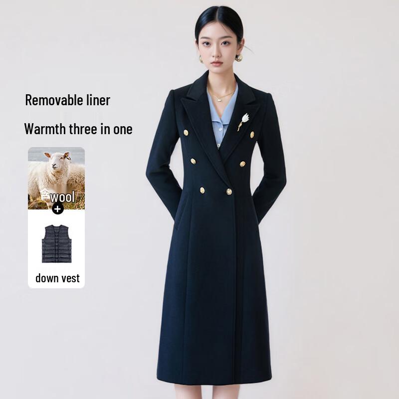 

Женское теплое шерстяное пальто Teluoman со съемной подкладкой 4XL