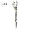 Easy Assembly Garden Ornaments Realistic Skeleton Stake, Spooky Halloween Skull Hand Yard Durable Plastic Cemetery Stakes Sign for Outdoor Lawn