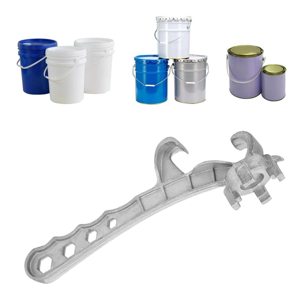 Multi Function Bucket Opener Aluminum Alloy Labor Saving Bung Wrench Barrel Lid Opener for 5 55 Gallon Drums