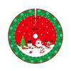 90CM Santa Claus Xmas Tree Bottom Decorative Snowman Elk Xmas Tree Carpet  New Year