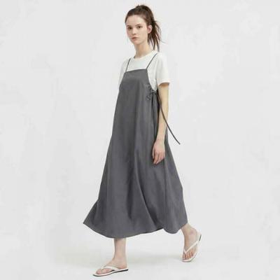 Shop Women Daily STrap Sleeveless Long Dress Basic T shirT seT Sha wseT 21270