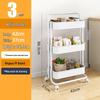 Multilayer Movable Home Storage Cart