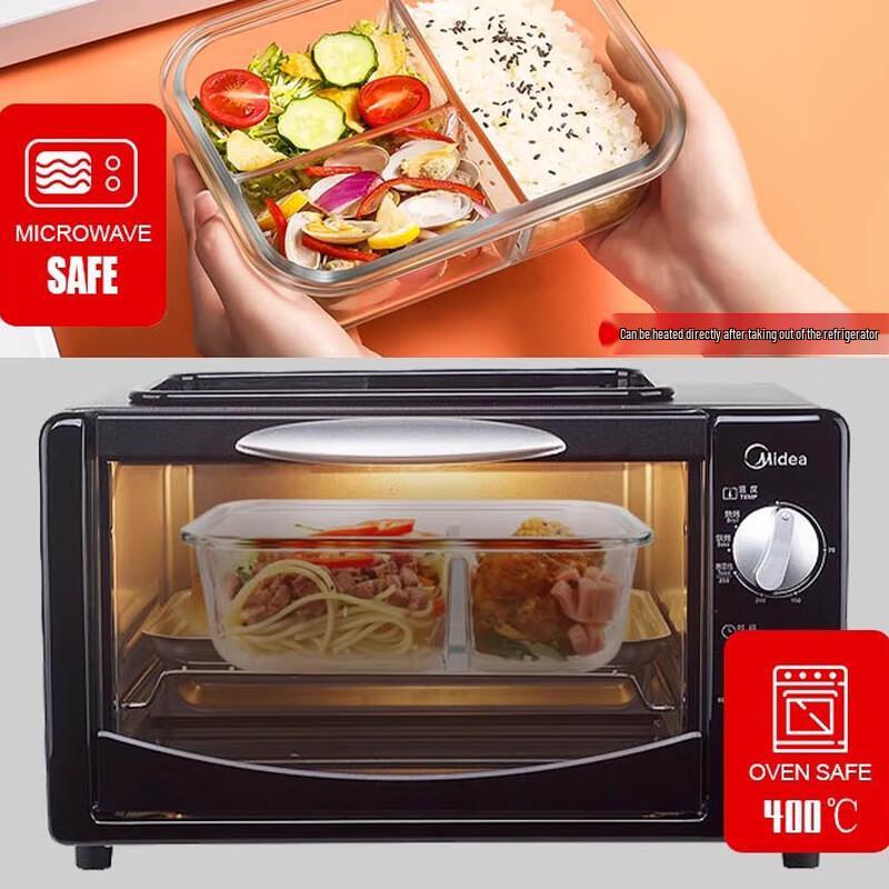 AVADEN Disposable Glass Lunch Box Set