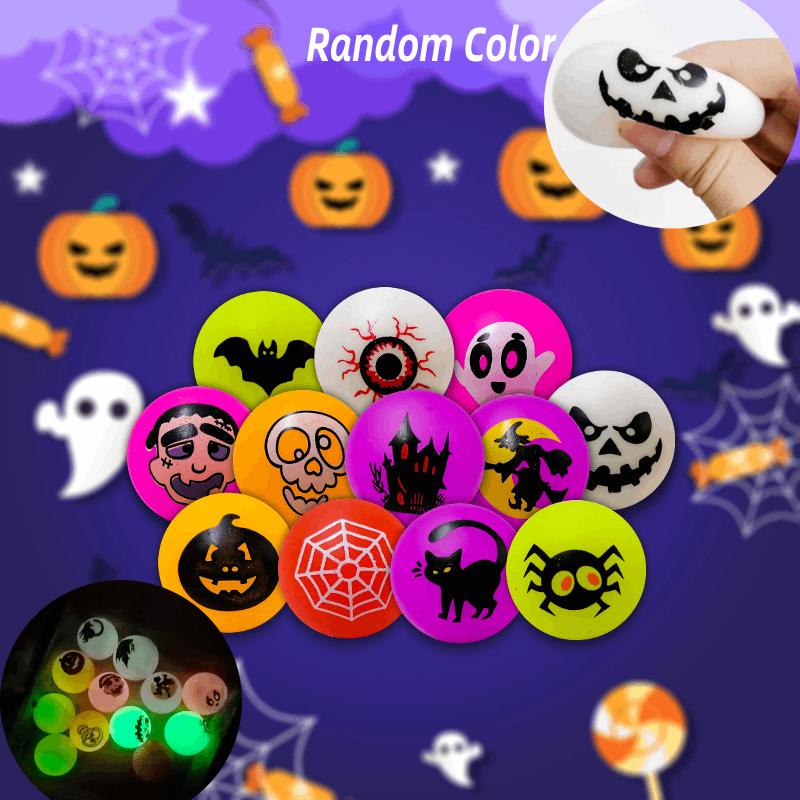 1pcs Random Halloween Night Light Sticky Ball Toy Decompression Release Stress