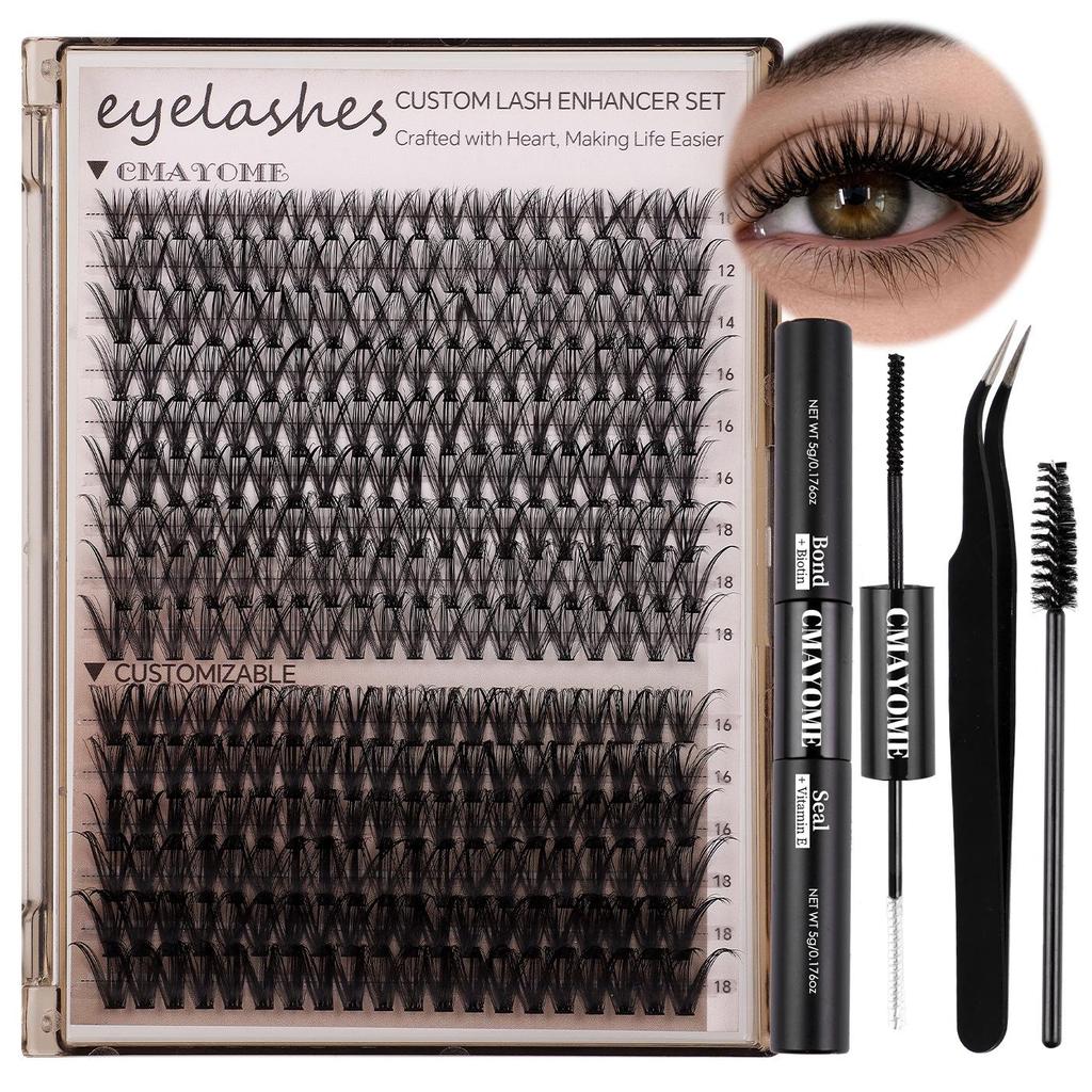 DIY Natural Dense Curly False Eyelash Set (10D-100D)