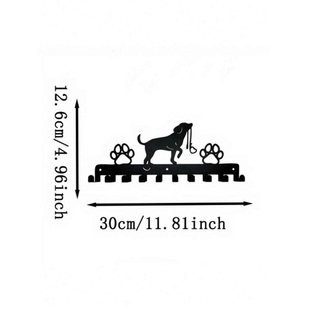 Black Metal Puppy Wall Hooks, Cute Dog Design for Living Room & Bedroom Entryway