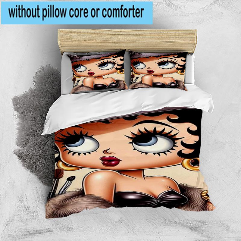 3PCS Laday In Red Dress 3pcs Bedding,Including 3PCS Duvet Cover And 2pcs Pillowcases Perfect for Christmas,Ideal for Bedroom, Dormitory