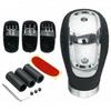 Speed Manual Car Gear Shift Knob Shifter Lever Head With Replaceable Paster 5/6