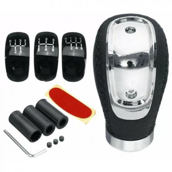 Speed Manual Car Gear Shift Knob Shifter Lever Head With Replaceable Paster 5/6