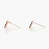 Jlauren M01306 Black Cubic Clover Rose Gold Earrings [30297824]