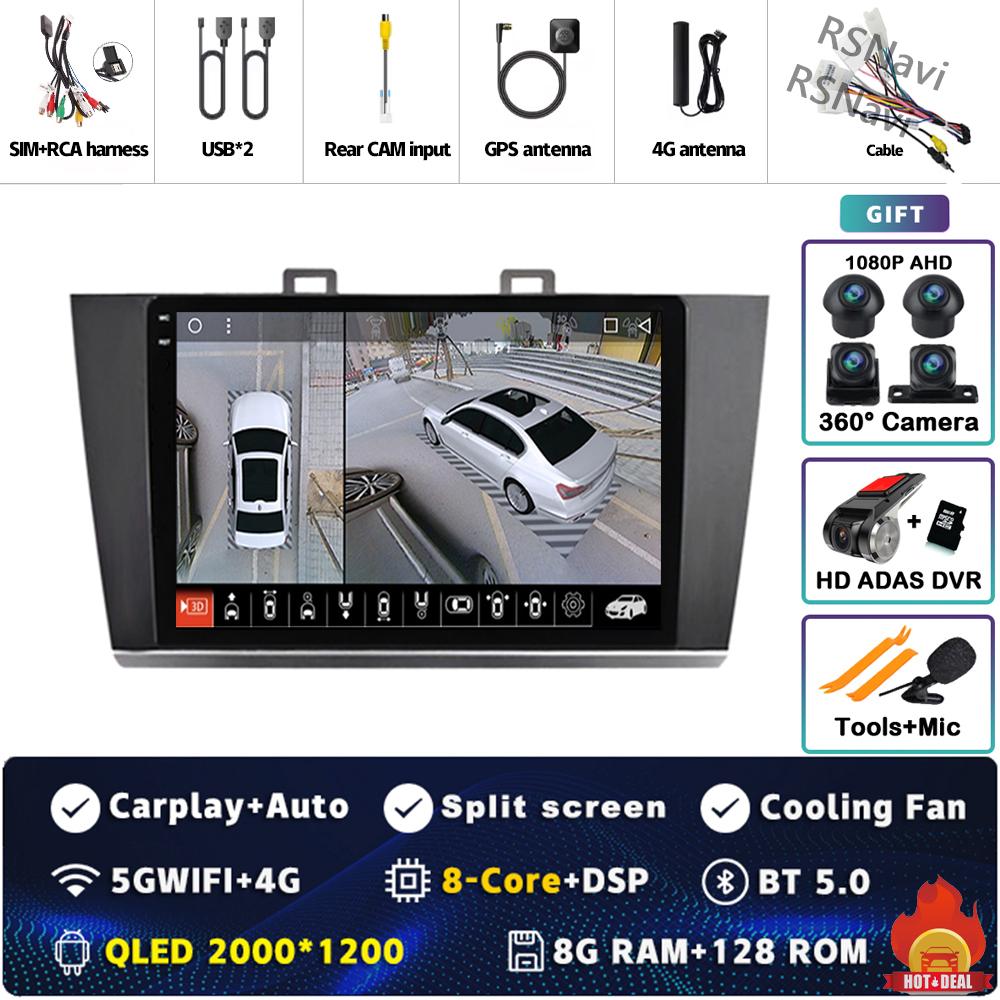 Android 14 Carplay Car Radio For Subaru Outback Legacy 2015 2016 2017 2018 Multimedia Video Player Navigation GPS Stereo 2Din BT