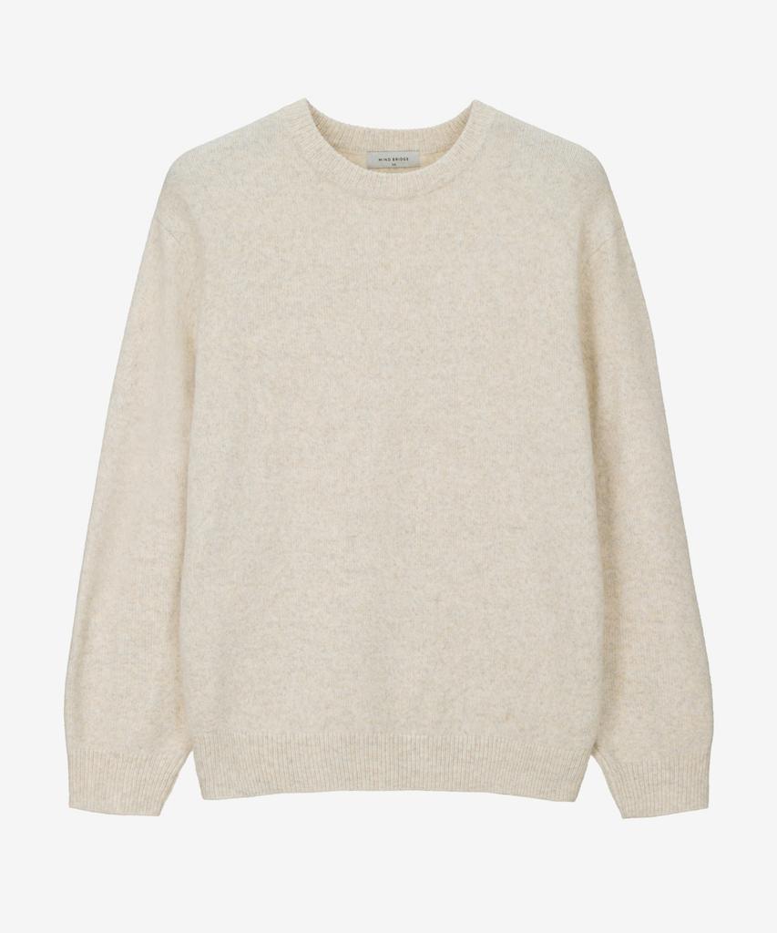 MINDBRIDGE [Air Wool] Alpaca Round Semi-Overfit Knit - 5 Colors