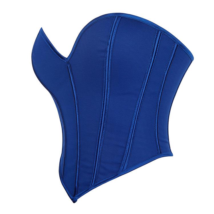 Schwarz Matt Trägerlos Sexy Hofstil Damen Top